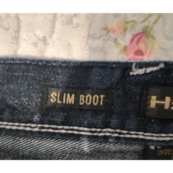 Helix Jeans Mens 34" Waist Blue Boot Cotton Pockets Zip Close Medium Wash - Picture 5 of 10